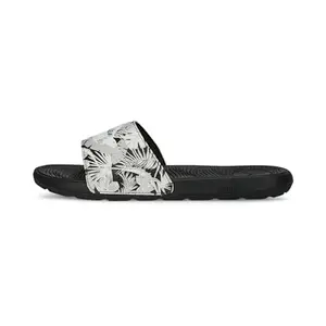Puma Womens Cool Cat 2.0 Wns Flower Black-White Slide - 4UK (39096601)