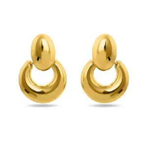 PALMONAS Round Ear Buckle Drop Earrings