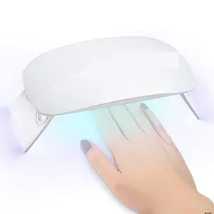 RAIYARAJ Mini UV LED Nail Lamp, Portable Gel Light Mouse Shape Pocket Size Nail Dryer with USB Cable for all Gel Polish(White)