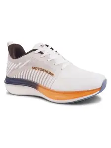 ABROS Sled Running Sports Shoes Breathable Upper Mesh with Hyperfuse Sole Memory Foam Insole Casual Walking & Gym Shoes for Mens (Cream/Coffee Brown 7)