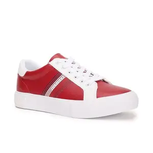 Tommy Hilfiger Synthetic Solid Red Women Flat Sneakers (F23HWFW300) Size- 41
