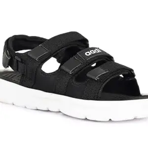 AADI Men's Black Mesh Lightweight Comfortable Outdoor Casual Sandals & Floaters