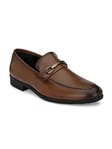 San Frissco Men Barney Tan Moccasins Faux Leather Formal Shoes