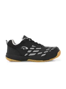 PRO ASE SPORT Pro ASE Non-Marking Badminton Shoes - Lightweight & Durable, Perfect for Squash, Table Tennis, Pickleball & Indoor Sports | X-Cushion, Active Grip Sole, Toe Assist | Men, Women, Unisex | Blue,Black