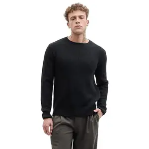 Snitch Black Fisherman Knit Sweater