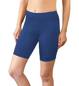 Aqua Holic Men's Nylon Compression Shorts(Blue) (M)