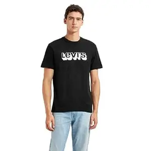 Levi's Men's Solid Slim Fit T-Shirt Black