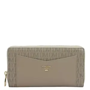 Da Milano Zip Leather Wallet for Women - Chalk