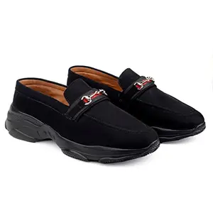 Sabates- Stylish Men's Latest Casual Outdoor Slip-on Shoe On Eva Sole with Extra Cushion Black