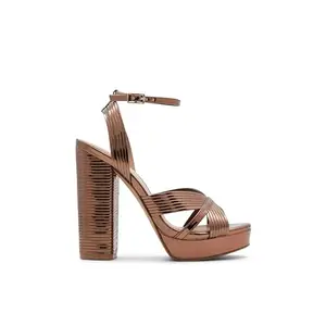 Aldo HALLY222 BRONZE BLOCK HEEL SANDALS