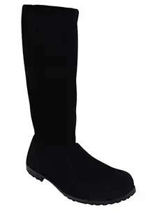 TRYME Fashionable And Comfortable Stylish Black Short Boot for Womens and Gilrs
