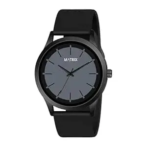Matrix Minimalist Dual Colour Dial with Softest Silicone Strap Analog Wrist Watch for Men & Boys