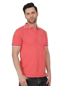 Tide & Sail Mens Polo T Shirt for Men Striped Polo Neck Tshirt for Men Classic Premium Solid Tee, Comfortable & Stylish Casual Wear