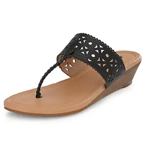 Flavia womens FLS-10 Sandal BLACK 5