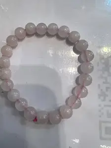 Rose Quartz Beaded Bracelet, 10-12 mm Beads