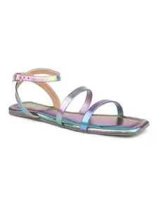 Inc.5 Women Green Embellished Open Toe Flats