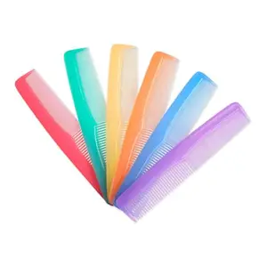 9inch Zodiac Hair Combs Set of 6, Rainbow Colours, Plastic Hair Styling Combs