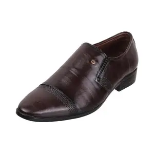 Metro Men Brown Leather Moccasin/Formal Shoes UK/9 EU/43 (19-266)