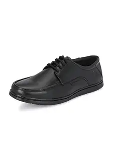 Eego Italy Comfortable and Stylish Padded Formal Lace Up Shoes - 43008_Black_6