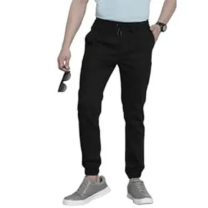 The Indian Garage Co Men Slim Fit Solid Mid-Rise Stretchable Chino Joggers
