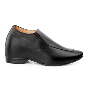 Baxxico Men's Hidden Height Increasing Patent Black Formal Slip-on Shoes-5UK[BAXA655-Black]