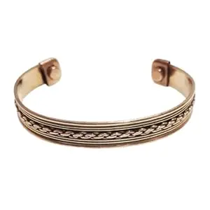M N Craft Copper Antique Adjustable Cuff Bracelet Bangle with Magnet|Good Health Relieving Arthiritis Symptoms Collectibles reducing fatigue & muscle relaxation.