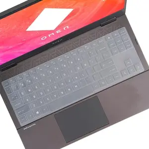 iFyx Silicone Keyboard Skin Cover Compatible with 16" HP OMEN 16-u0024TX 16-n0079AX Series Gaming Laptop 2021-2024 (Transparent)