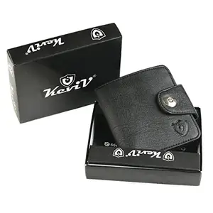 Keviv Genuine Leather Wallet for Men (JE112), Black