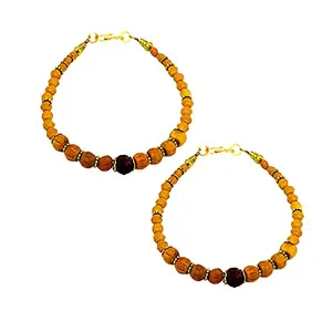 Evisha 2 Pcs Scented Chandan Rudraksh Bracelet Rakhi For Brother | Rakhi For Boys -Rud-009-009 || rakhi || rakhi set || rakhi for brother || rakhi for brother and bhabhi || rakhi combo || bhaiya bhabhi rakhi || rakhi gifts