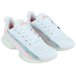 Lancer Mens ENERGY-10 White Running Shoe - 10 UK (ENERGY-10WHT-ORG-10)