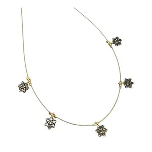 Midnight Bloom - AD Flower Pendant on Invisible Wire, Black