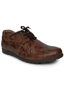 Buckaroo Athena Genuine Crumbald Leather Tan Casual Shoes for Mens: Size UK 10