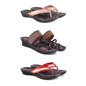 Women's Sandals | Lightweight Wear| Stylish & Easy to Wear For Women'S PCV-SAN-(3-COMBO)-1956-1951-1958-6