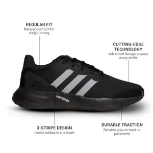 Adidas Men Lightrun Recess, Running Shoe, Black, 7