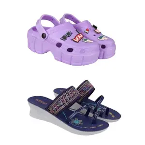 SPORTER Extra Soft Classic Casual wear with Ultra Soft Flexibility Technology flip Flop for Women's/Girl's(2012+1947) Multicolor