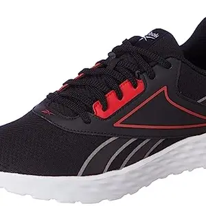 Reebok Men Synthetic/Textile Hatton M Running Shoes Black/TECH METAILLIC/Vector RED UK-9