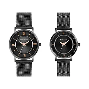 Giordano Analog Stylish Watch for Couple with Stylish dial with Roman Indicess and mesh Metal Strap