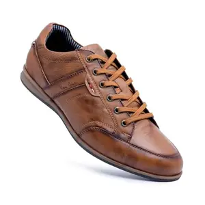 Pierre Cardin PC3042 Leather Cauals Shoes for Men_Tan_43