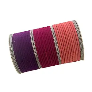 Young Forever-VELVET BANGLES COMBO,OMBRE SHADES,WATERPROOF BANGLES,PACK OF 44, USEFUL FOR ANY OCCASION V.M.C (2.4)