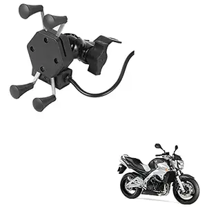 Auto Pearl -Waterproof Motorcycle Bikes Bicycle Handlebar Mount Holder Case(Upto 5.5 inches) for Cell Phone - Suzuki Inazuma