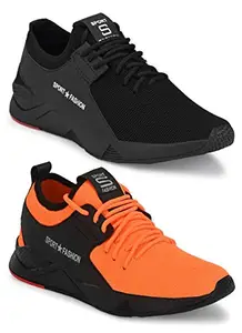 TYING Multicolor (9273-9324) Men's Casual Sports Running Shoes 6 UK (Set of 2 Pair)