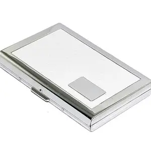 Stealodeal White Metal RFID Blocking ATM/Debir/Credit for Men Women Card Holders(White-Silver)