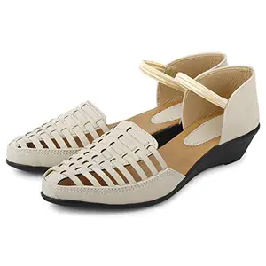 FASHIMO Fashion Sandals for Women and Girls 7716-Cream-37