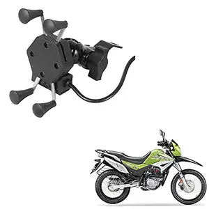 Auto Pearl -Waterproof Motorcycle Bikes Bicycle Handlebar Mount Holder Case(Upto 5.5 inches) for Cell Phone -MotoCorp Impulse