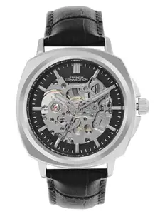 French Connection Men Analogue Black Band Automatic Black Dial Watch-FCA07B