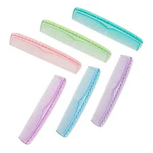 zodiac Decorative Hair Combs Set, 6 Pack, Pastel Colours, Diamond Pattern Design