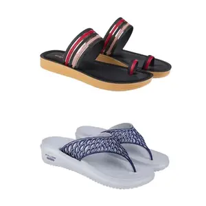 SPORTER Extra Soft Classic Casual wear with Flexibility Technology Heel Combo for Women's/Girl's(6144+1887)(6) Multicolor