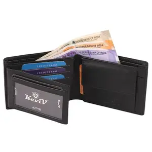 Keviv Genuine Leather Wallet for Men - Black (GW140)