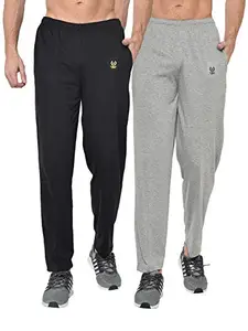 VIMAL JONNEY Men Regular Fit Trackpants(Multicolor_X-Large_Pack of 2)-D10_MLG_BLK-0002-XL