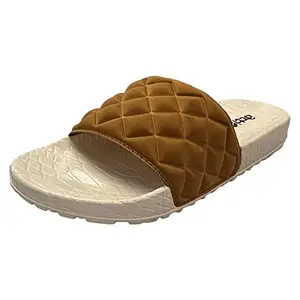 Action Slippers/Sliders for Women's (TAN-Pista)(Size-6)